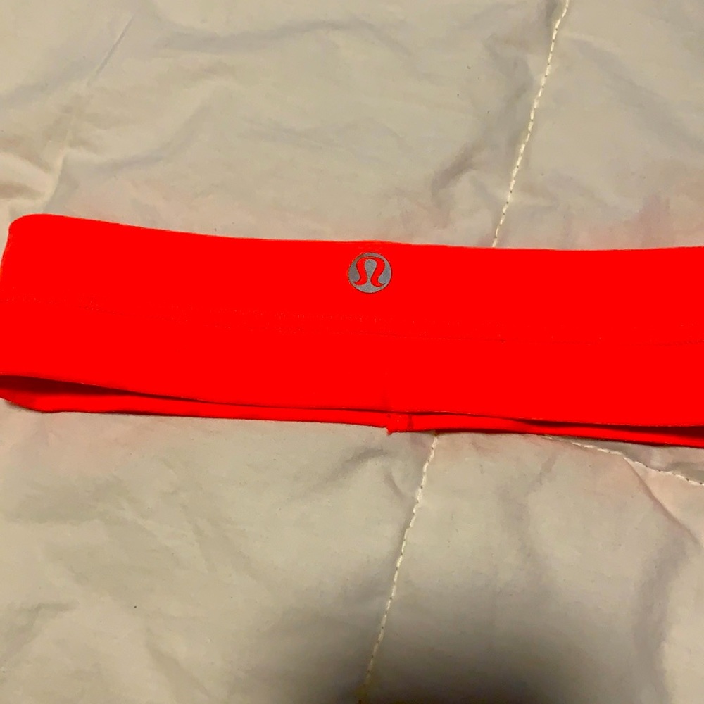 Neon orange lululemon headband